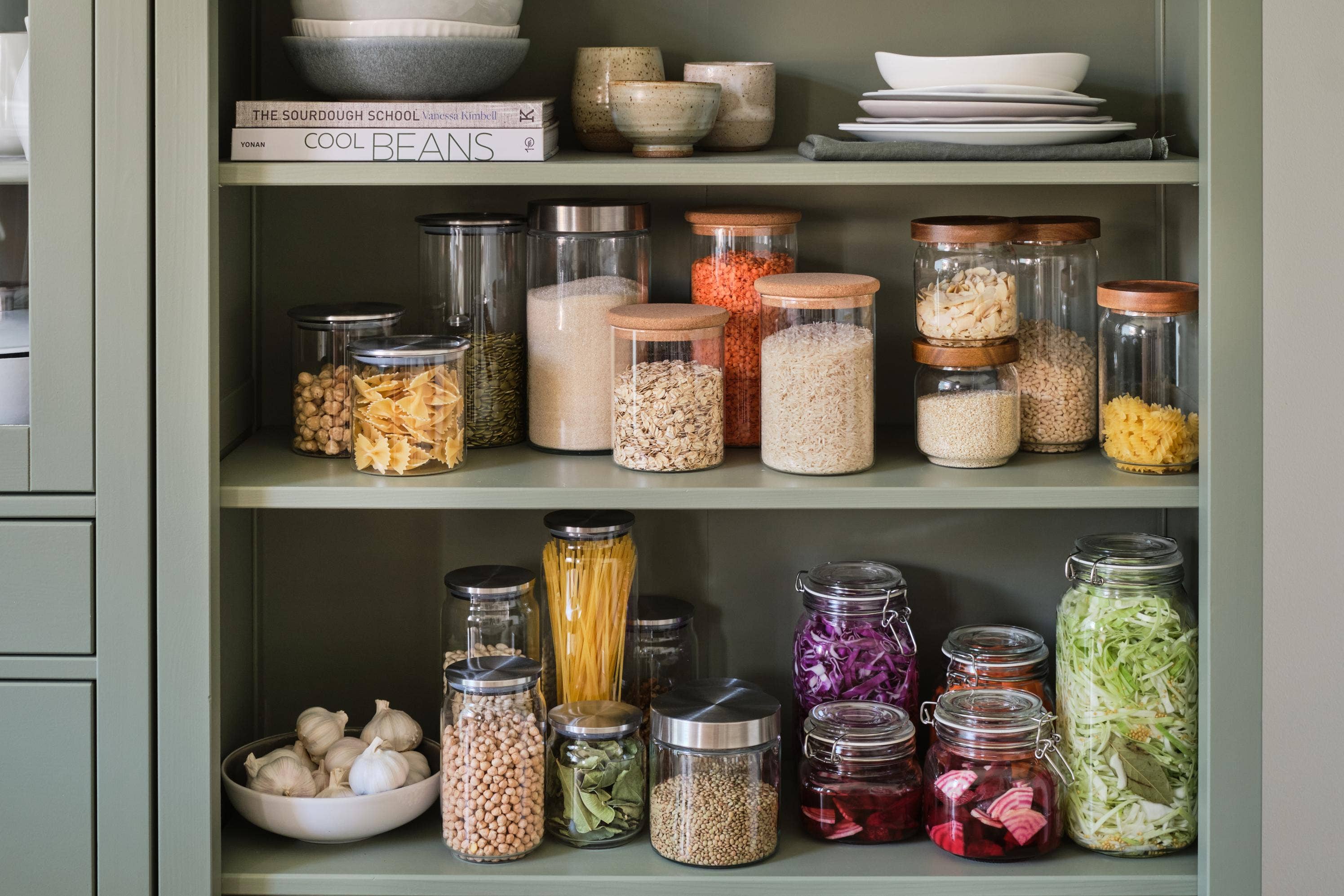 Clear KITCHEN BASICS Cliptop Glass Canister 750ml/25oz for wholesale on Faire1