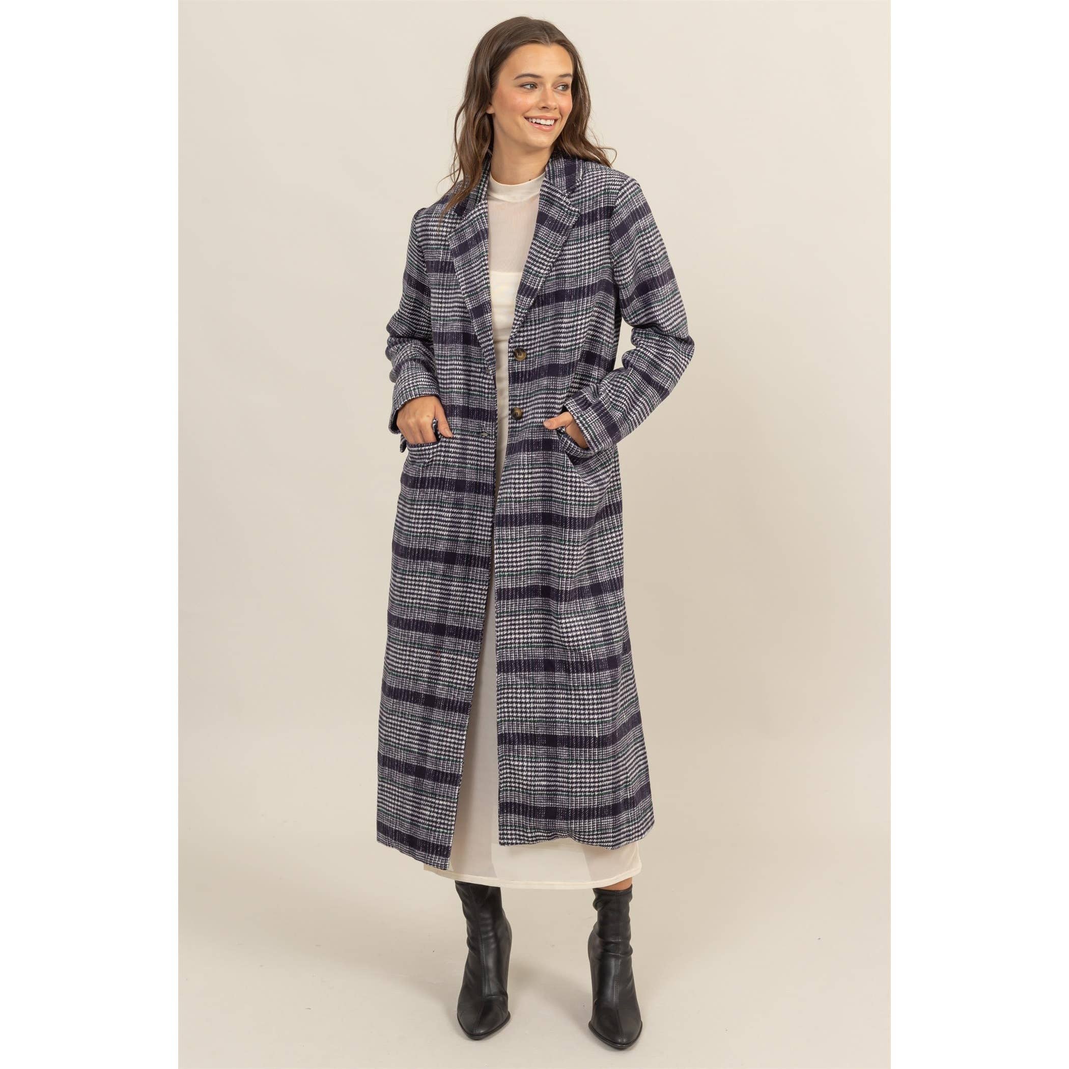 HYFVE - Wholesale Coat - Women's - Plaid Long Coat1