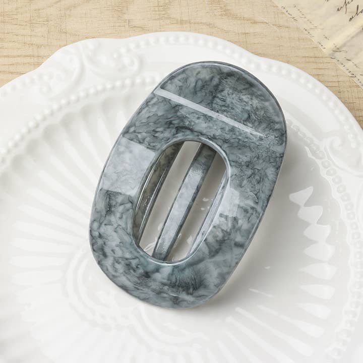 SoapElenGlen - Wholesale Hair Clip - Women's - Marbled Oval Hair Claws, Minimalist Hair Accessories1