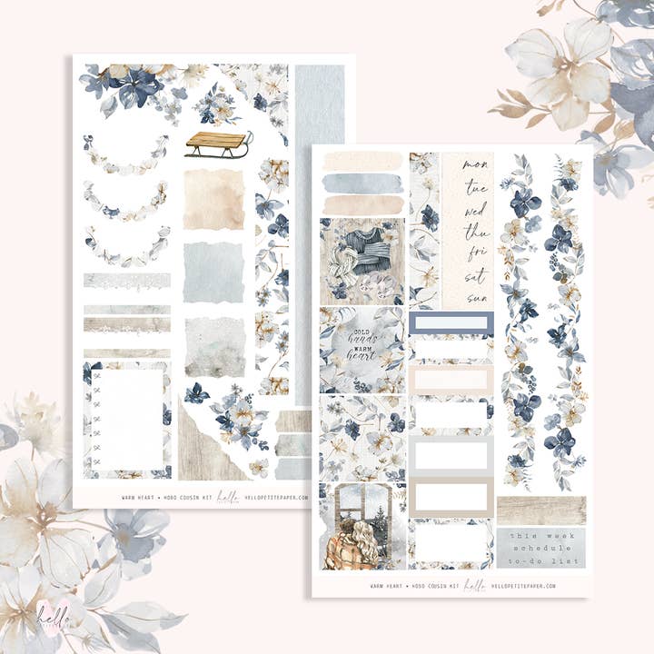 Varmt Hjerte - Hobonichi Cousin Klistermærkesæt for engroshandel hos Hello Petite Paper