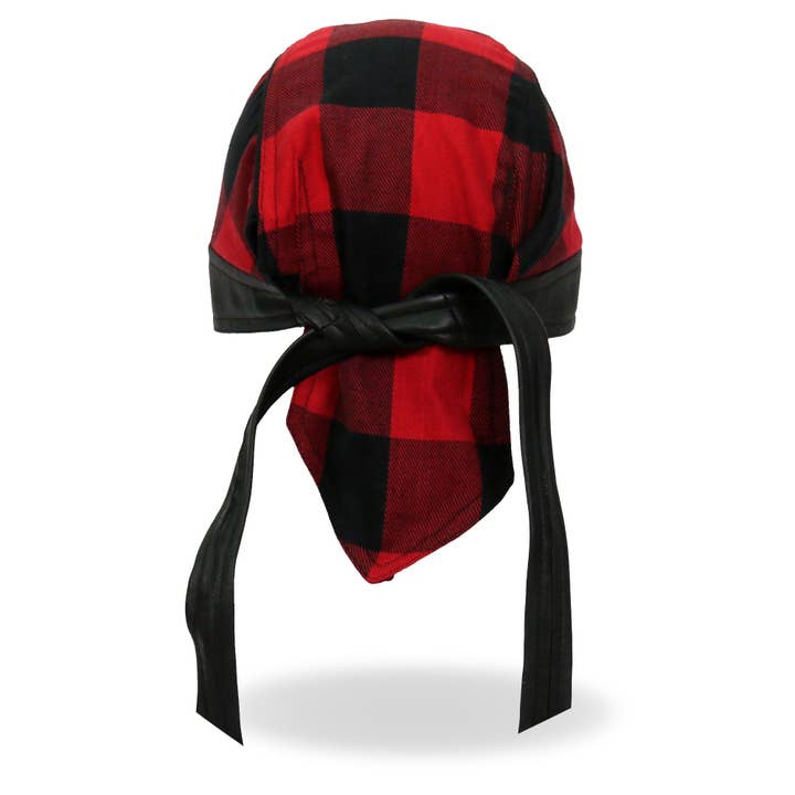 MULTI Hot Leathers Black/Red Buffalo Plaid Lightweight Headwrap HWH1108 for wholesale on Faire4