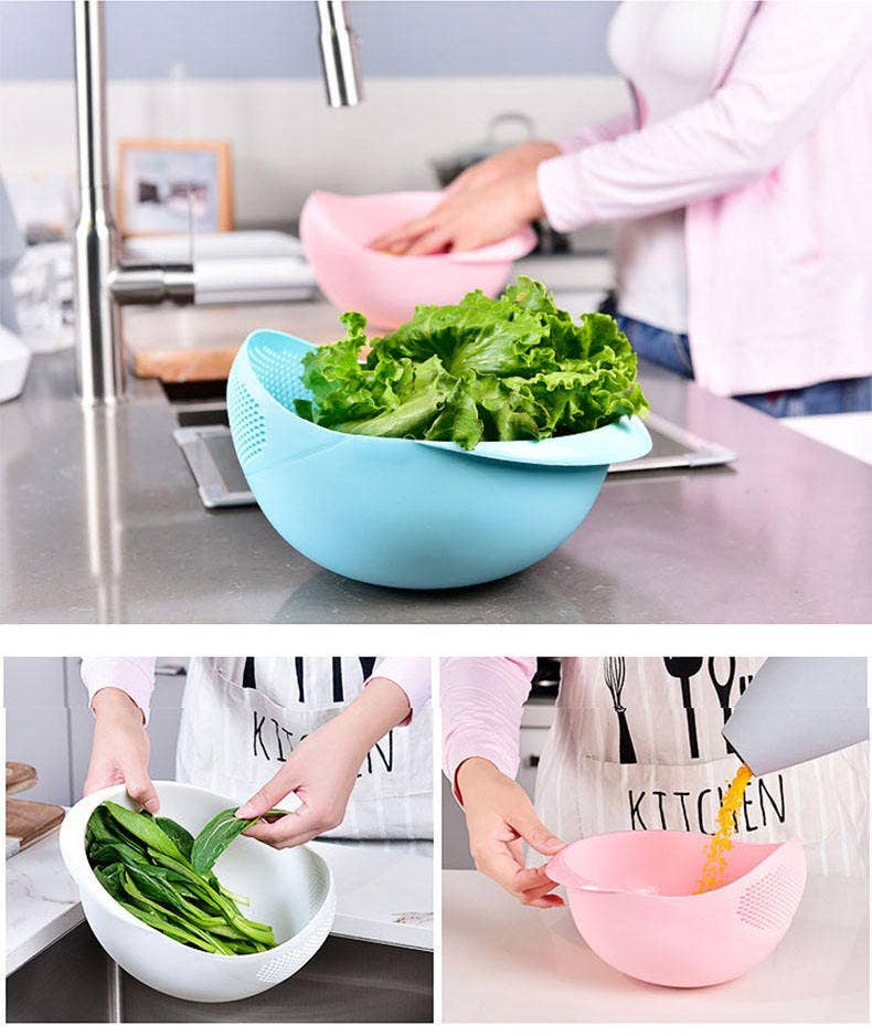 VIGOR – wholesale Sifter – Sieves and Strainers Rice Washing Bowl Strainer Drain Basket1