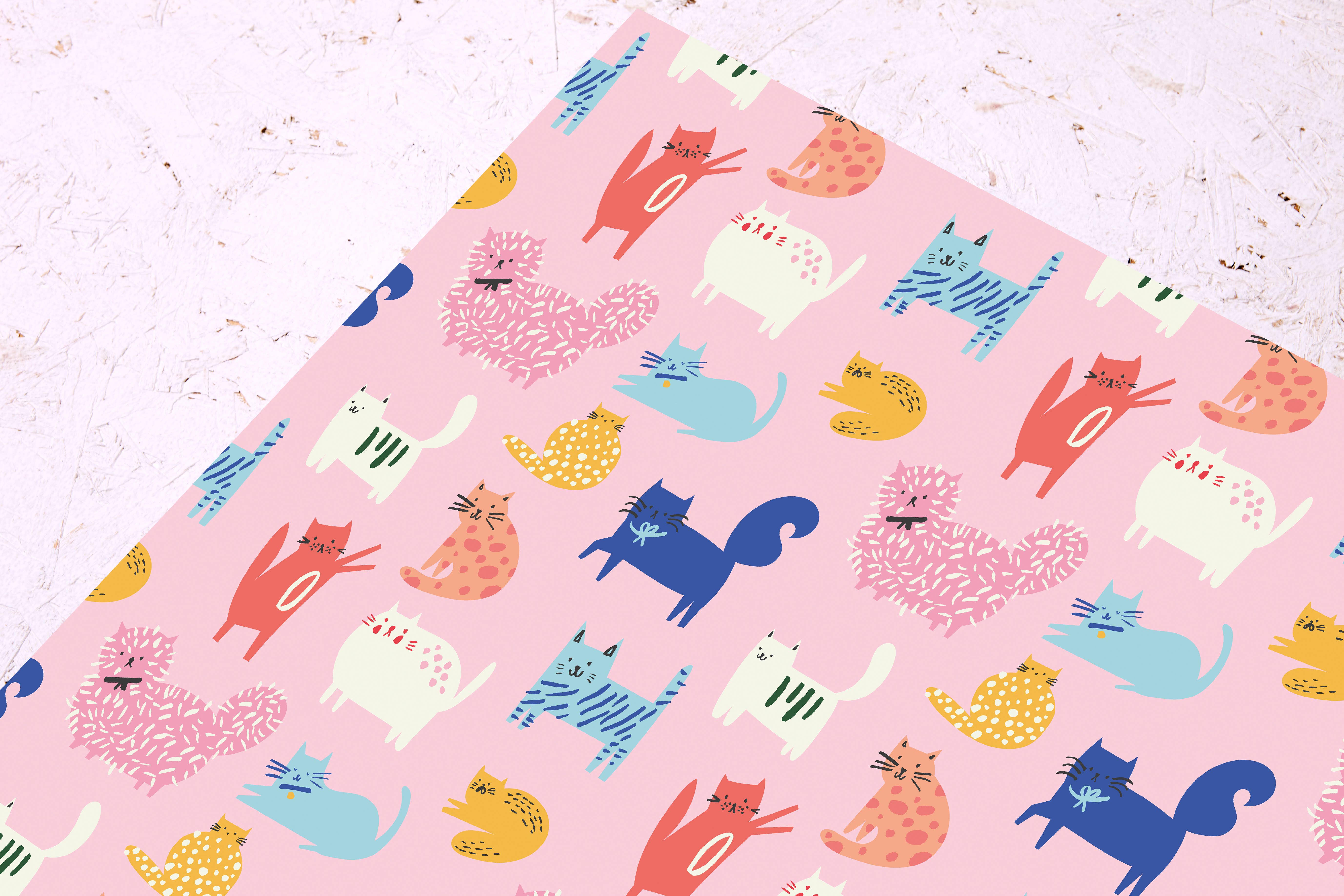 Rumble Cards – Großhandel Geschenkpapier in Bögen – Niedliche Katzen - Geschenkpapier - Geschenkverpackung3