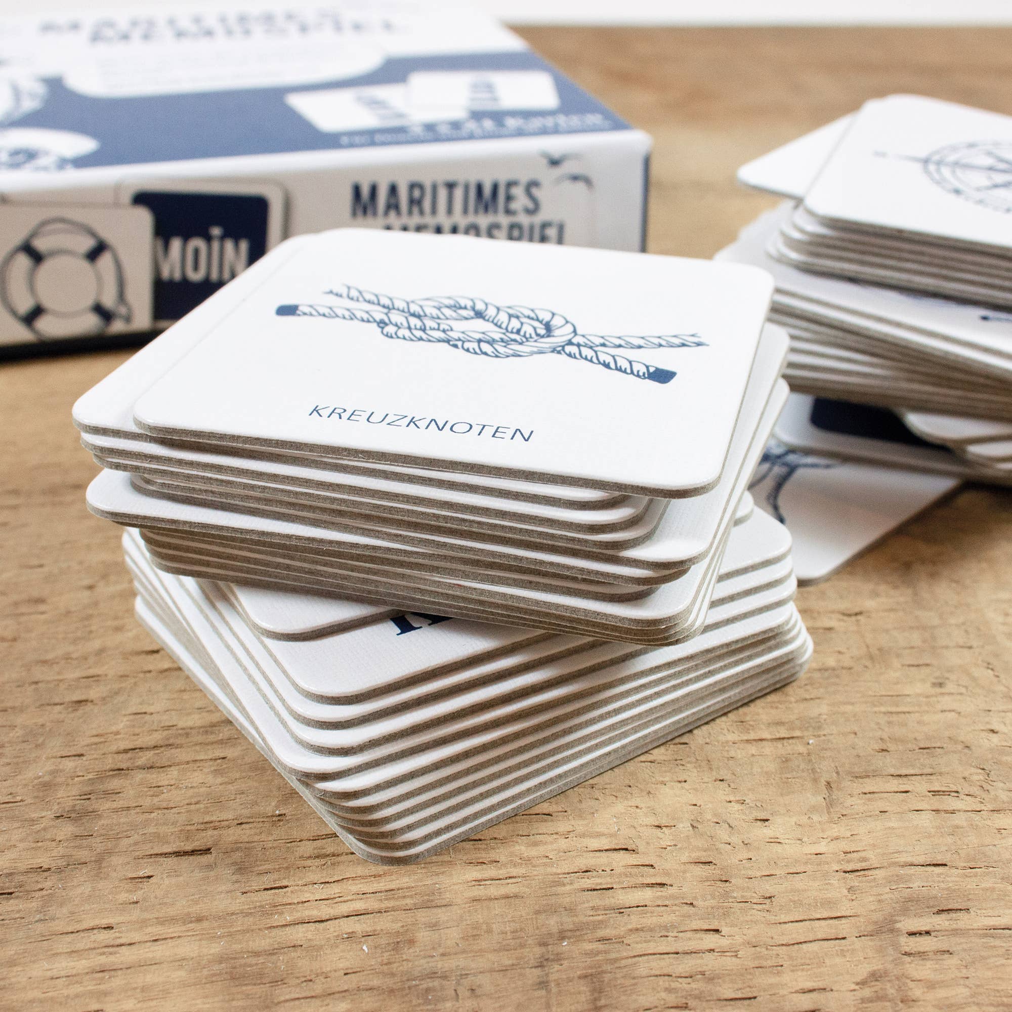 Bow & Hummingbird - Wholesale Card Game - Maritime memory game with 24 pairs of motifs1