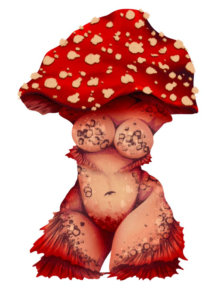 Svamp Lady glänsande vinyl klistermärke för wholesale av Lil Biscuits Design