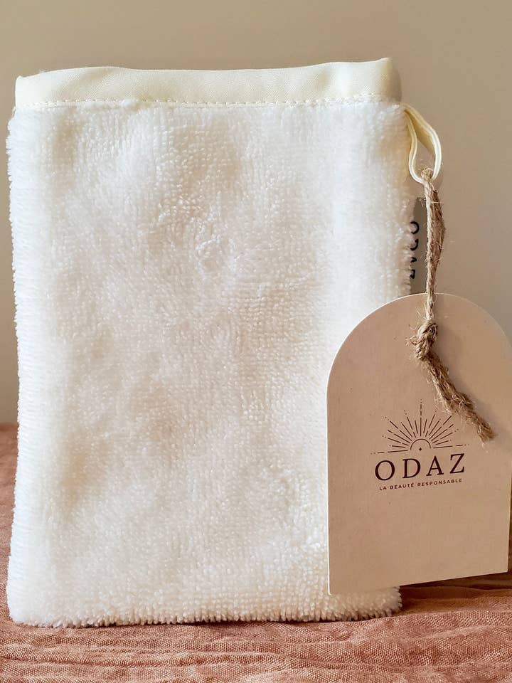 Oeko Tex Ecru Vaskbar Makeup Remover Handske 12 X 15 Cm for engroshandel hos Odaz