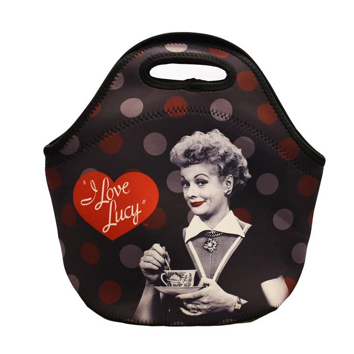 Sac à lunch Lucy à pois rouges et gris pour la vente par MID-SOUTH PRODUCTS