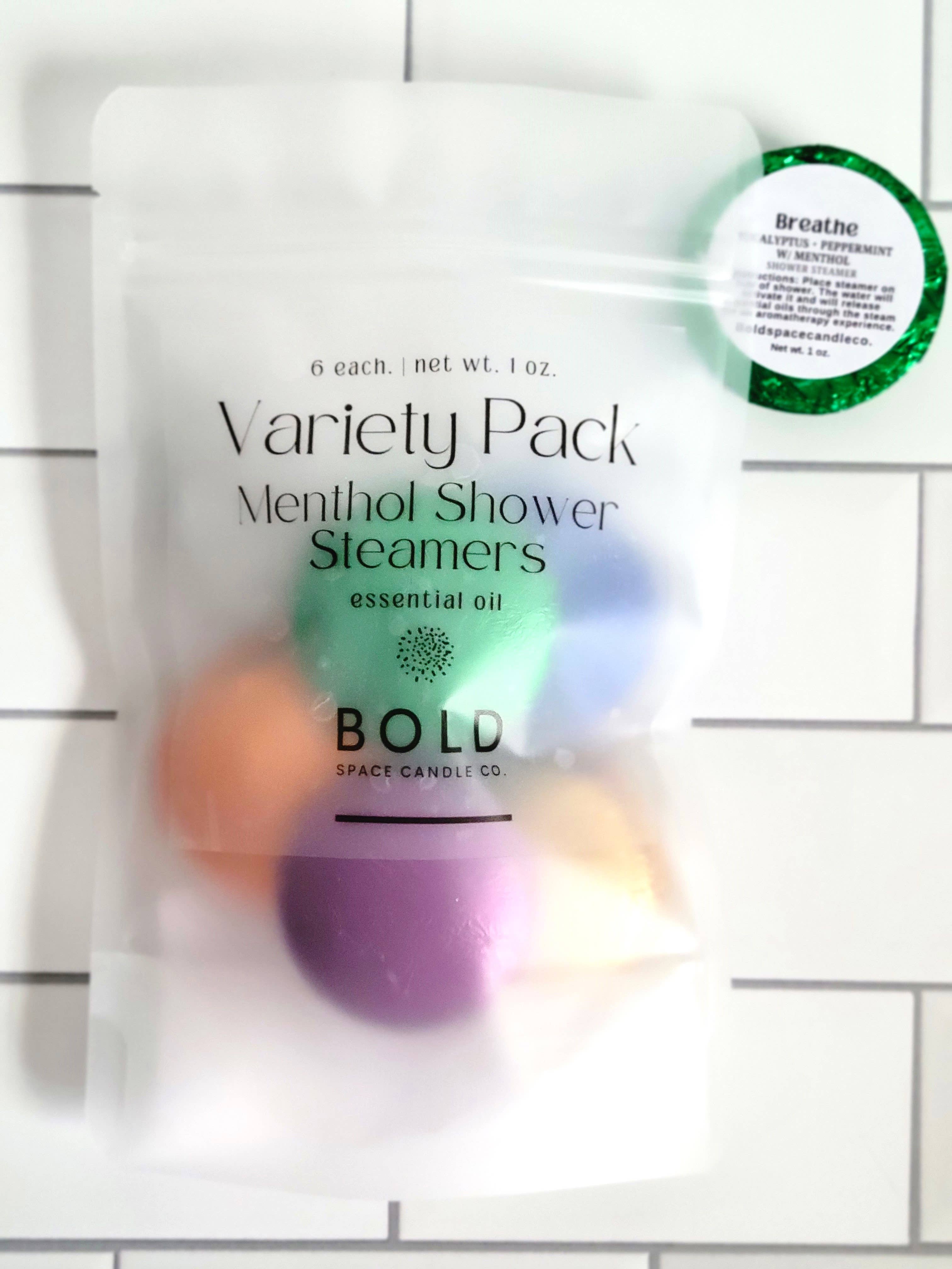 Bold Space Candle Co. – wholesale Shower steamer/bomb – Variety Pack | Top 6 scents - Menthol Steamers -6 pack 5