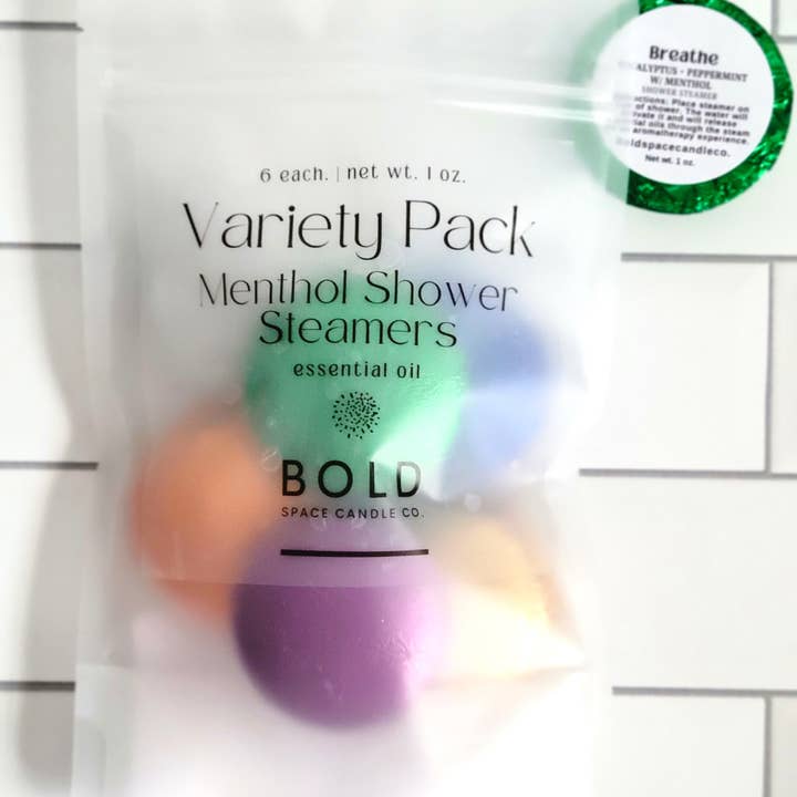 Bold Space Candle Co. - Wholesale Shower steamer/bomb - Variety Pack | Top 6 scents - Menthol Steamers -6 pack 5