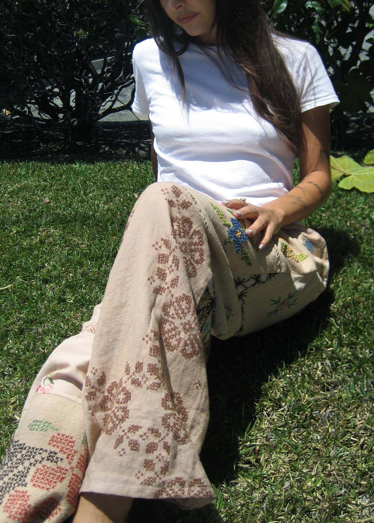 Classique Ensemble de Pantalons Brodés Assemblés en vente sur Faire5