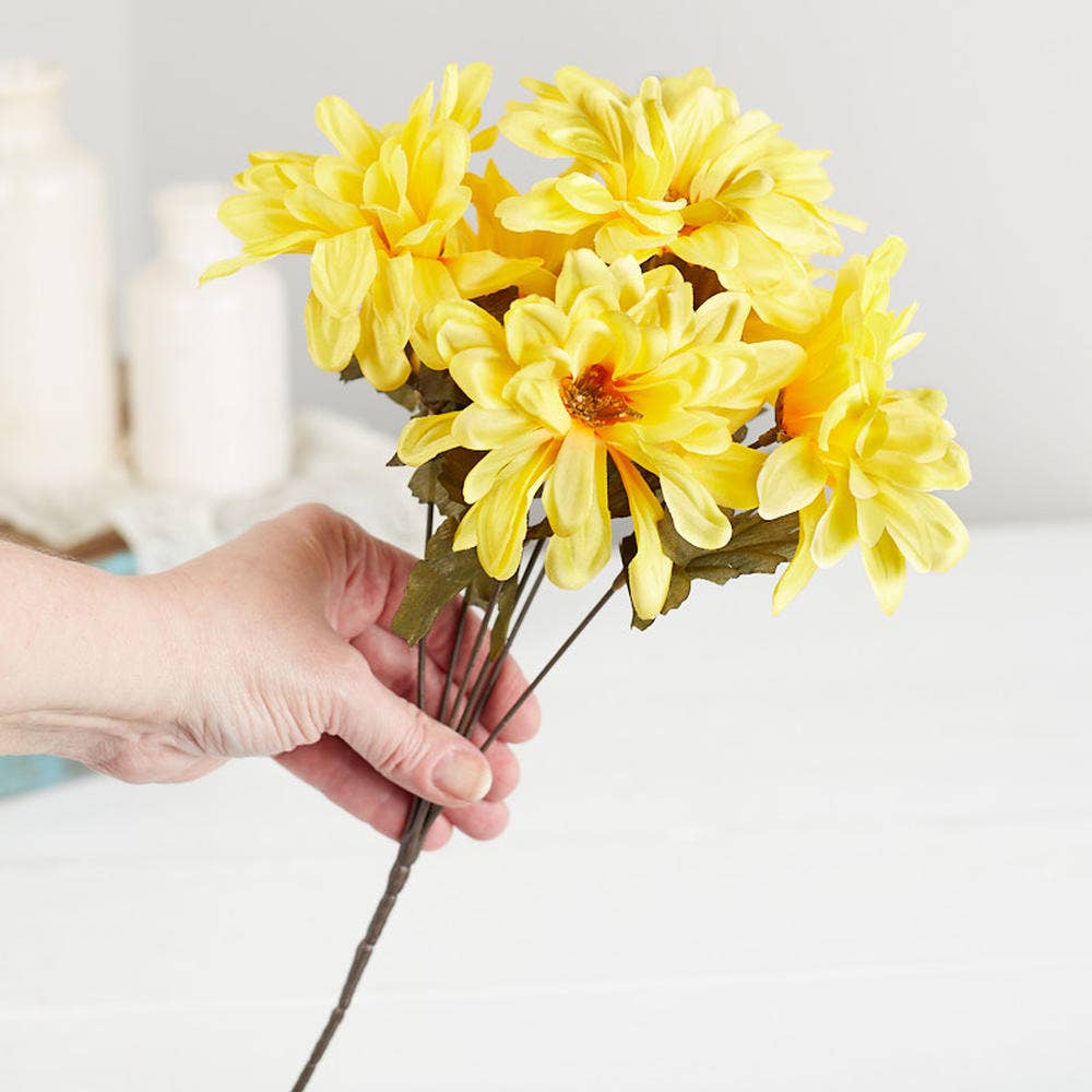 Factory Direct Craft - Wholesale Kunstbloemen - Kunstmatige Zinnia Struik - Selecteer Kleur6