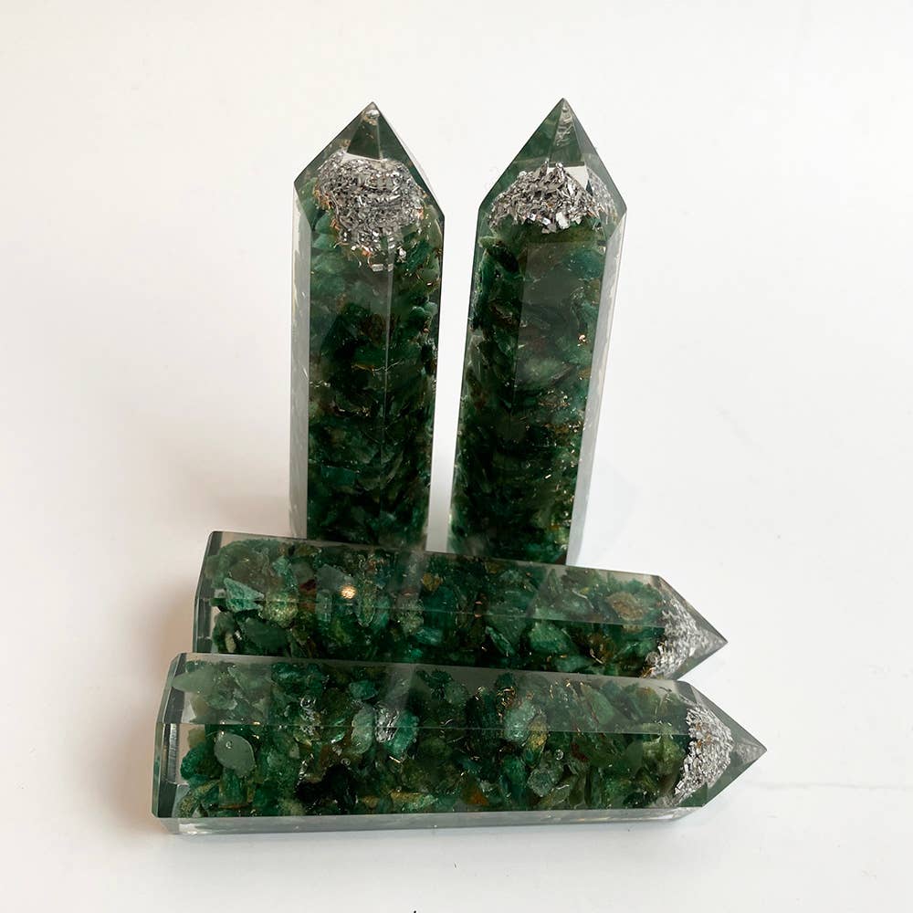 VIE – wholesale Spiritual stone/crystal – Orgonite Obelisk Tower, 8x2x2cm25