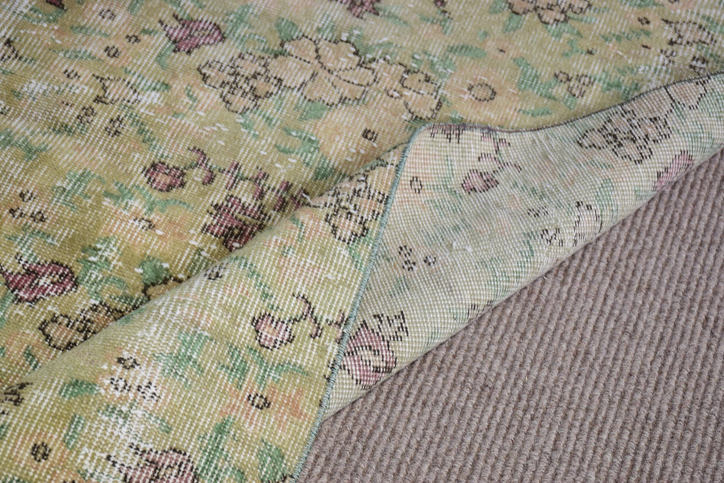 The Loom Wholesale - Wholesale Runner Rug - 3,9x6,6 ft Rug, Vintage Rug, Turkish Green Wool Camouflage Rug7