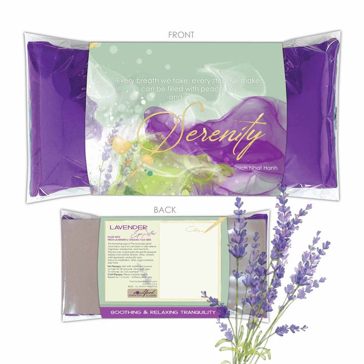 Lavender SERENITY Aromatherapy Wellness Eye Pillow for wholesale by The Creative Idea Shop