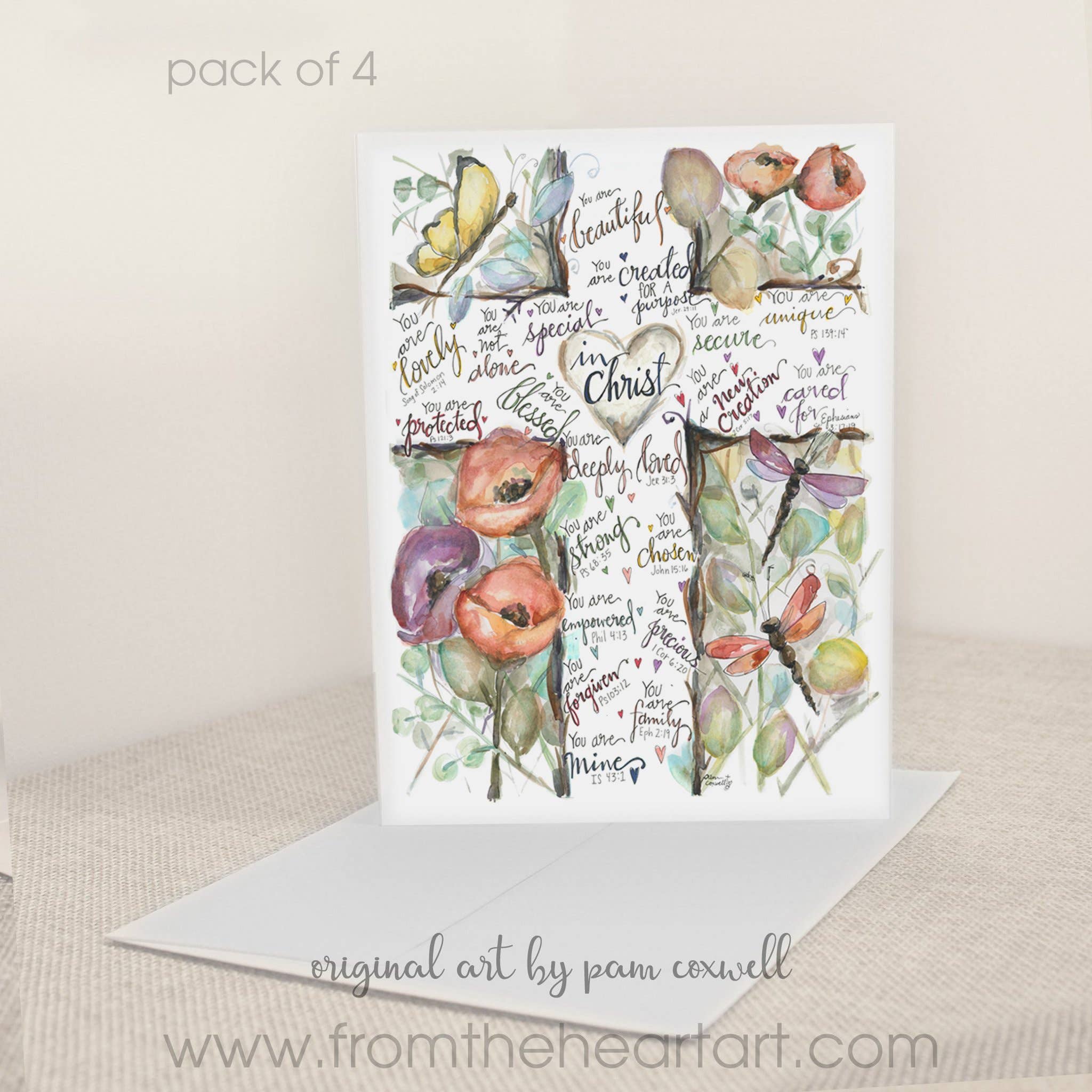 From The Heart Art - Vente Assortiments de papeterie/cartes - In Christ Cross - Cartes de notes1