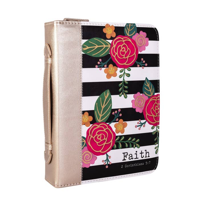 Divinity Boutique - Vente Couvertures pour bible - Détails divins : couverture de la Bible à motif floral noir et blanc6