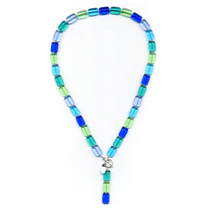 Seaglass Mix 18" Beaded Necklace for wholesale by Stefanie Wolf Designs