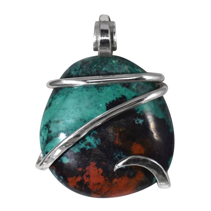 Chrysocolla Sonora solnedgång soluppgång sten hänge hand förpackade för wholesale av by Isabella Roth