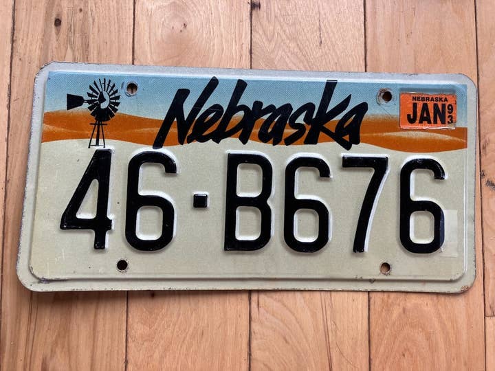 1993 Nebraska License Plate for wholesale by RusticPlates