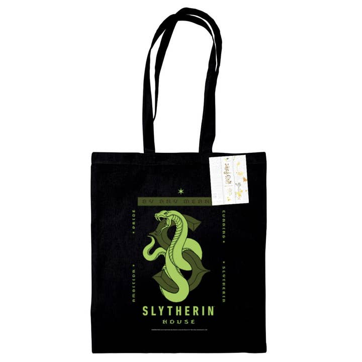 HARRY POTTER (SLYTHERIN) BLACK TOTE BAG for wholesale by Pyramid International