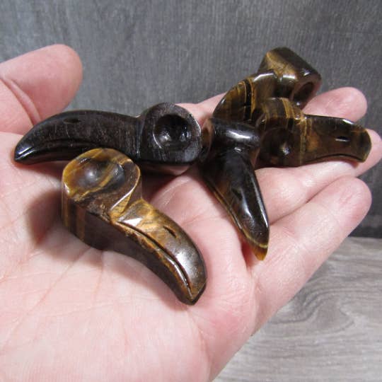 Keystone Crystals - Wholesale Decorative Figurine - Gemstone Raven Skull Figurine – Carved Crystal Decor14