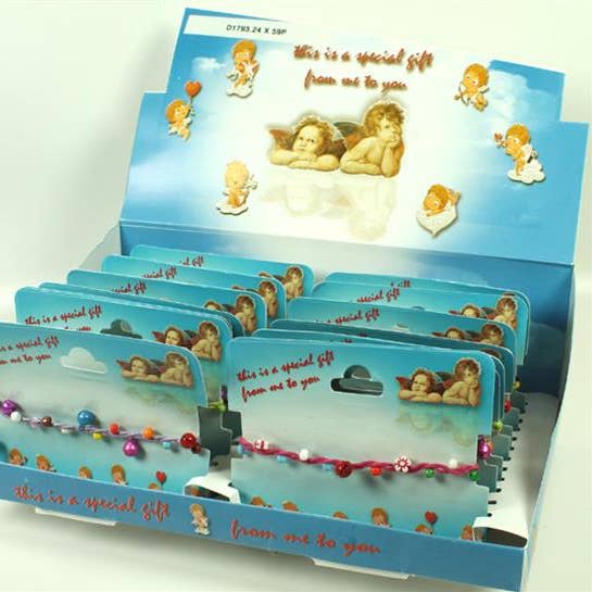 Expositor de Pulseras de Campanas y Cuentas de Colores con Tarjeta para venta al por mayor de Western Counties Wholesale