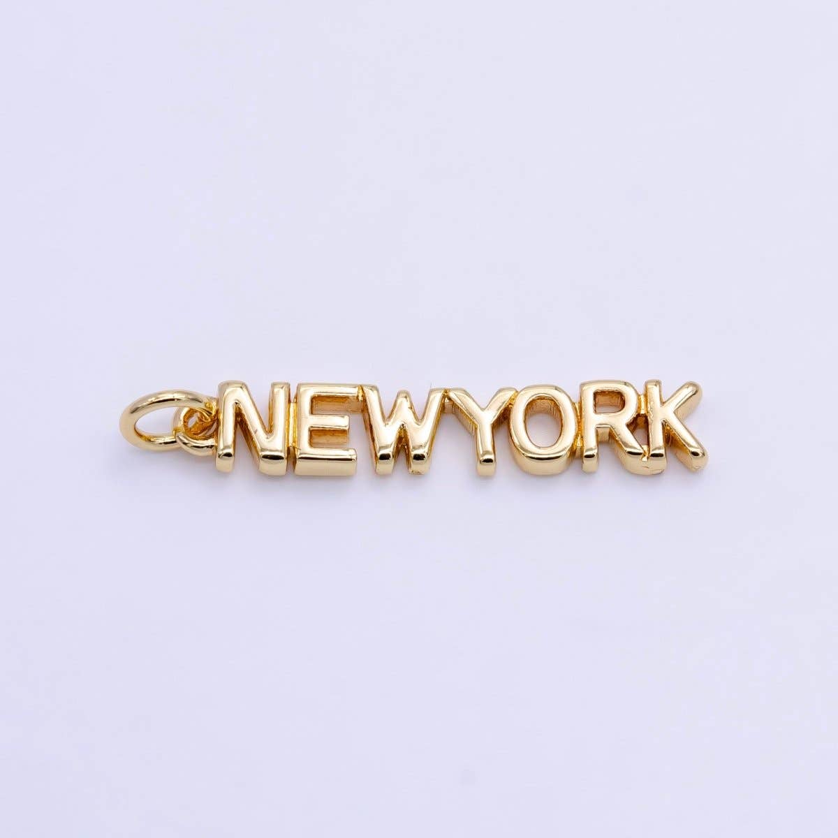 Aim Eternal - Wholesale Individual Charm/Pendant - 16K Gold Filled USA City States Script Tag Charm in Gold & Silver | D814 - D8232