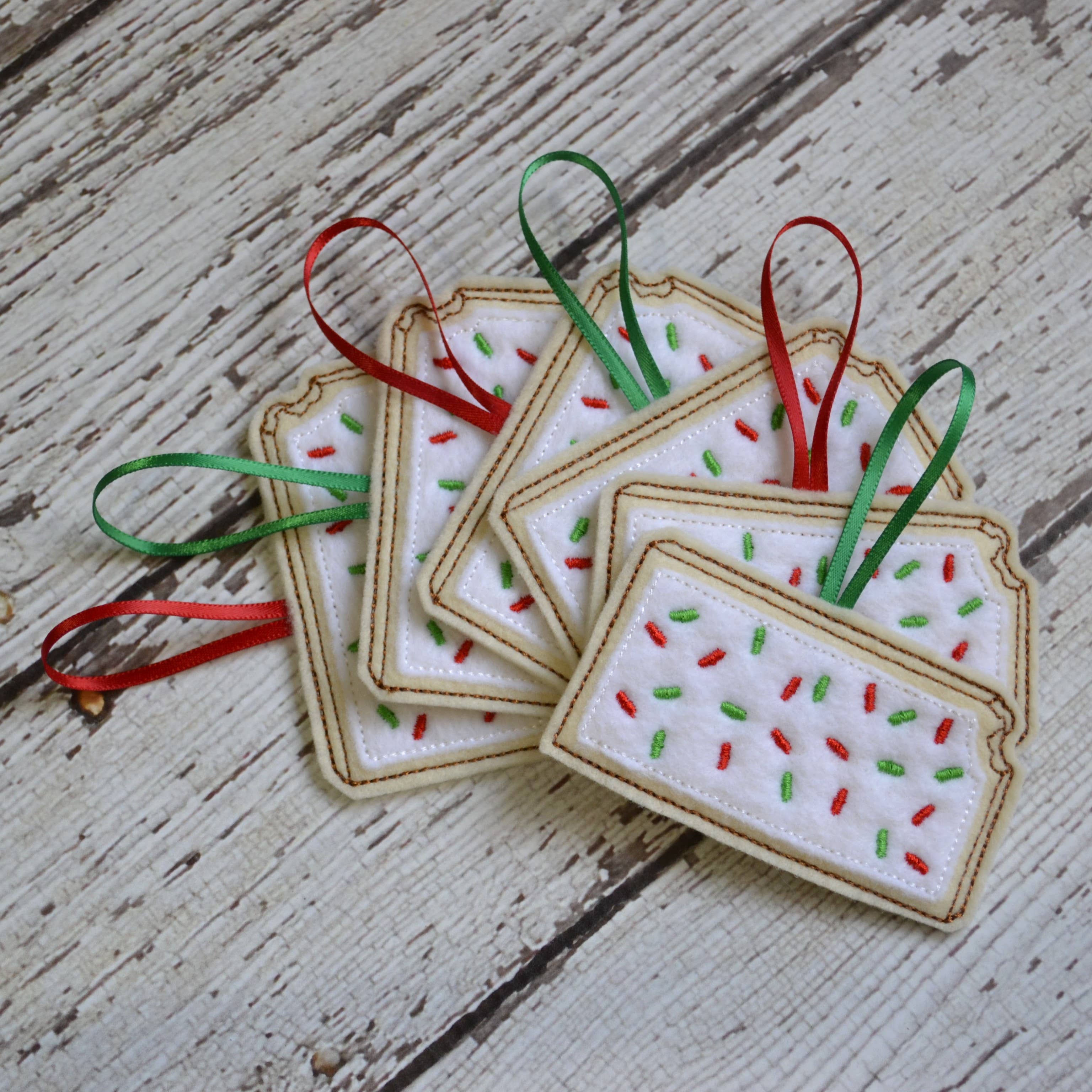 SewMuchMoreStore - Vente Objets de décoration - State Sugar Cookie Brodé Feutre Ornement - Vacances18