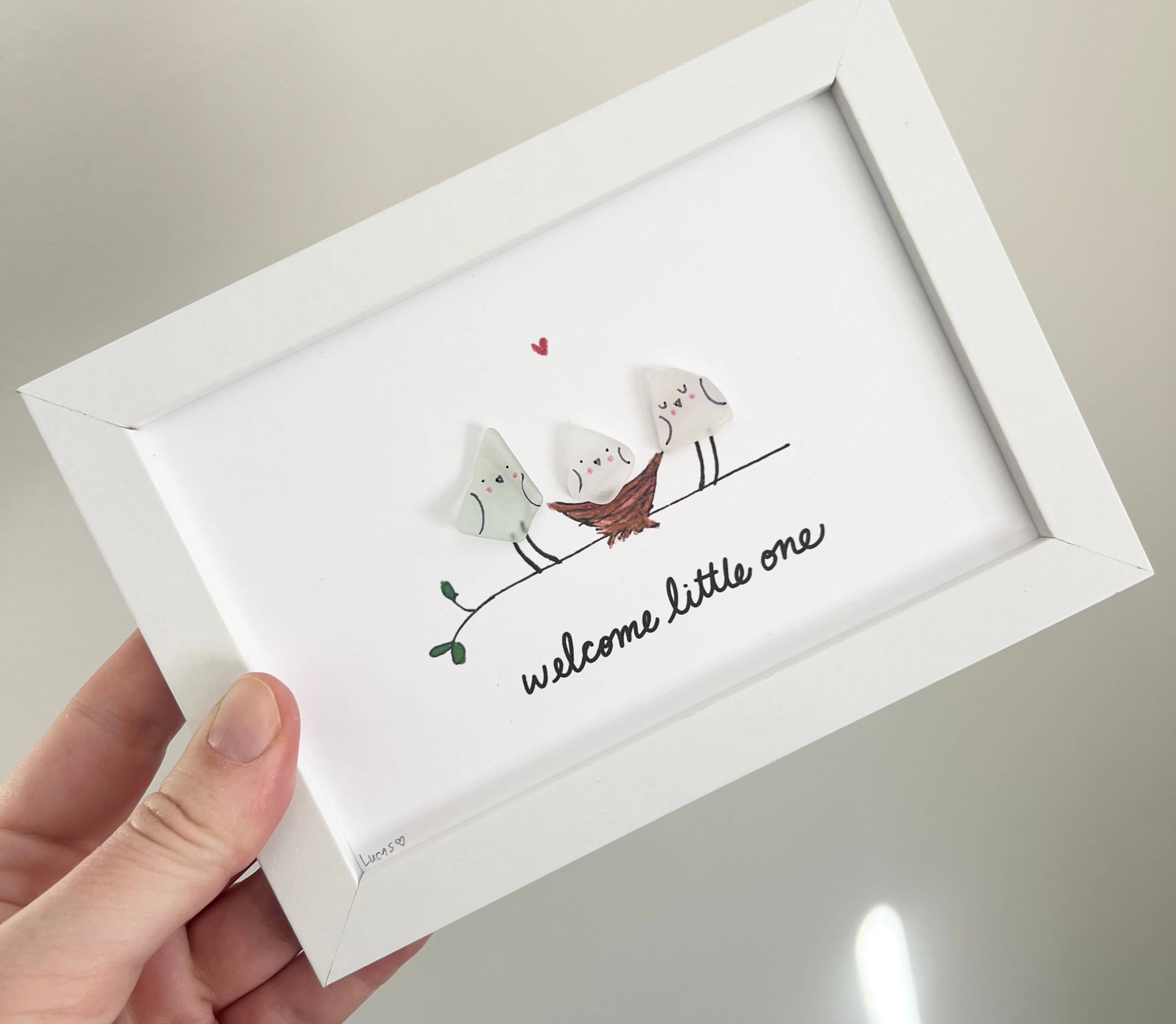 Sook & Hook - Wholesale Art Print - Welcome Baby Sea Glass Art4