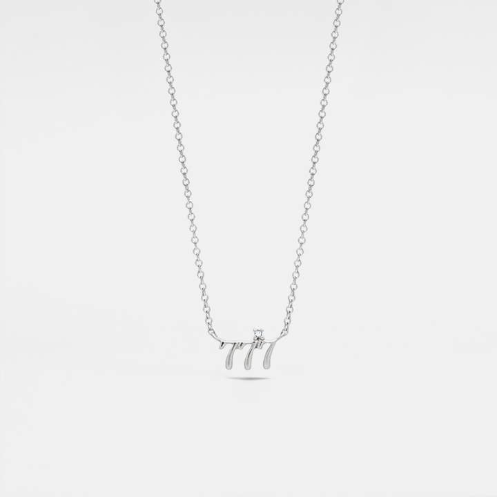 Perimade & Co. LLC - Wholesale Pendant/charm necklace - Dainty Angel Number Charm Necklace in 925 Sterling Silver10