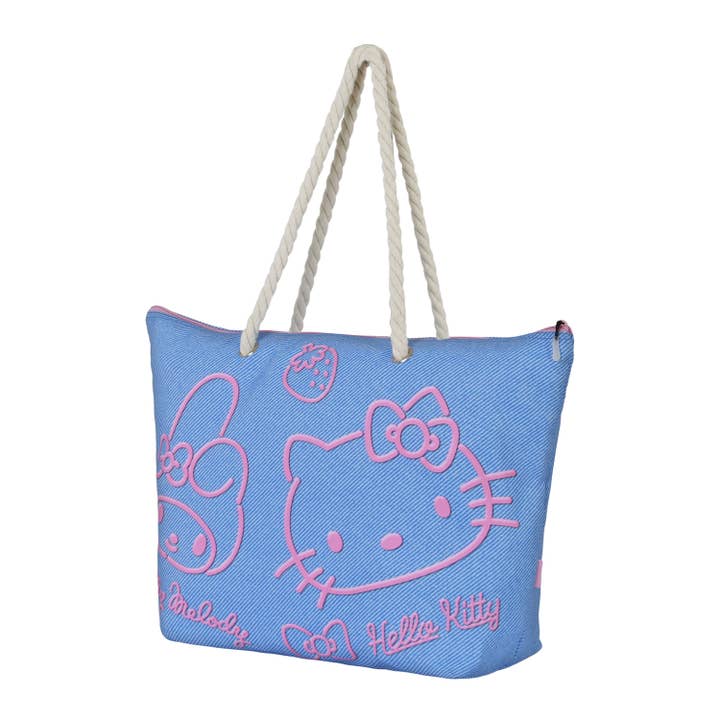 Sanrio Hello Kitty Denim-Strandväska Soleil för wholesale av KARACTERMANIA