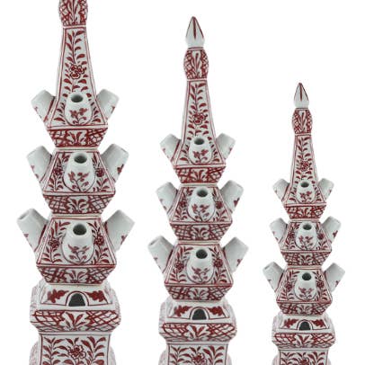 The Enchanted Home - Wholesale Vase - Original Red and White Tulipiere2