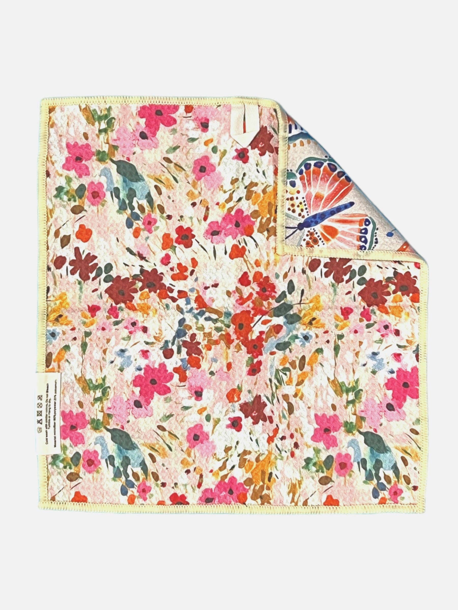 Crème/Rose Floatie : Gant de toilette réversible en vente sur Faire1