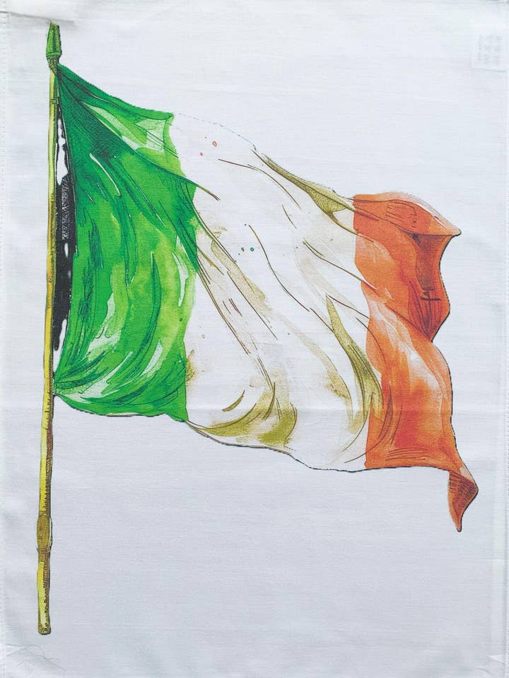 Italian Tricolore, Flag large cotton tea towel for wholesale by Half a Donkey