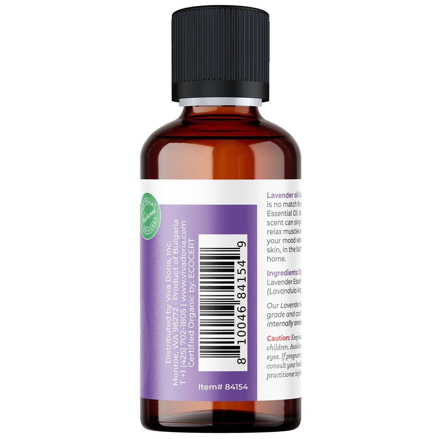 VIVA DORIA INC. - Wholesale Essential Oil - Lavender Essential Oil, USDA Certified Organic, 1 fl oz3