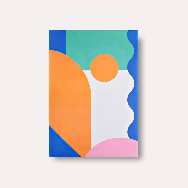 Miami Slimline notesbog med geometrisk farverig grafik for engroshandel hos The Completist (No duties on USA orders!)