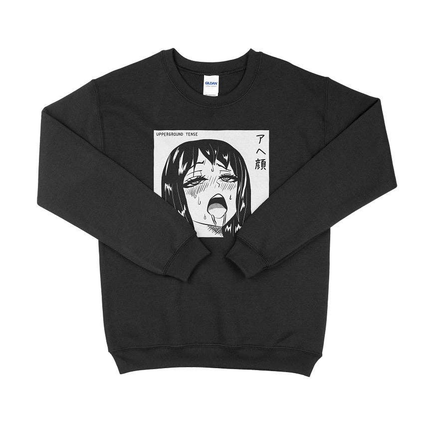 Upperground Tense - Vendita all'ingrosso Felpa stampata - Unisex - Felpa Unisex Ahegao Girl0