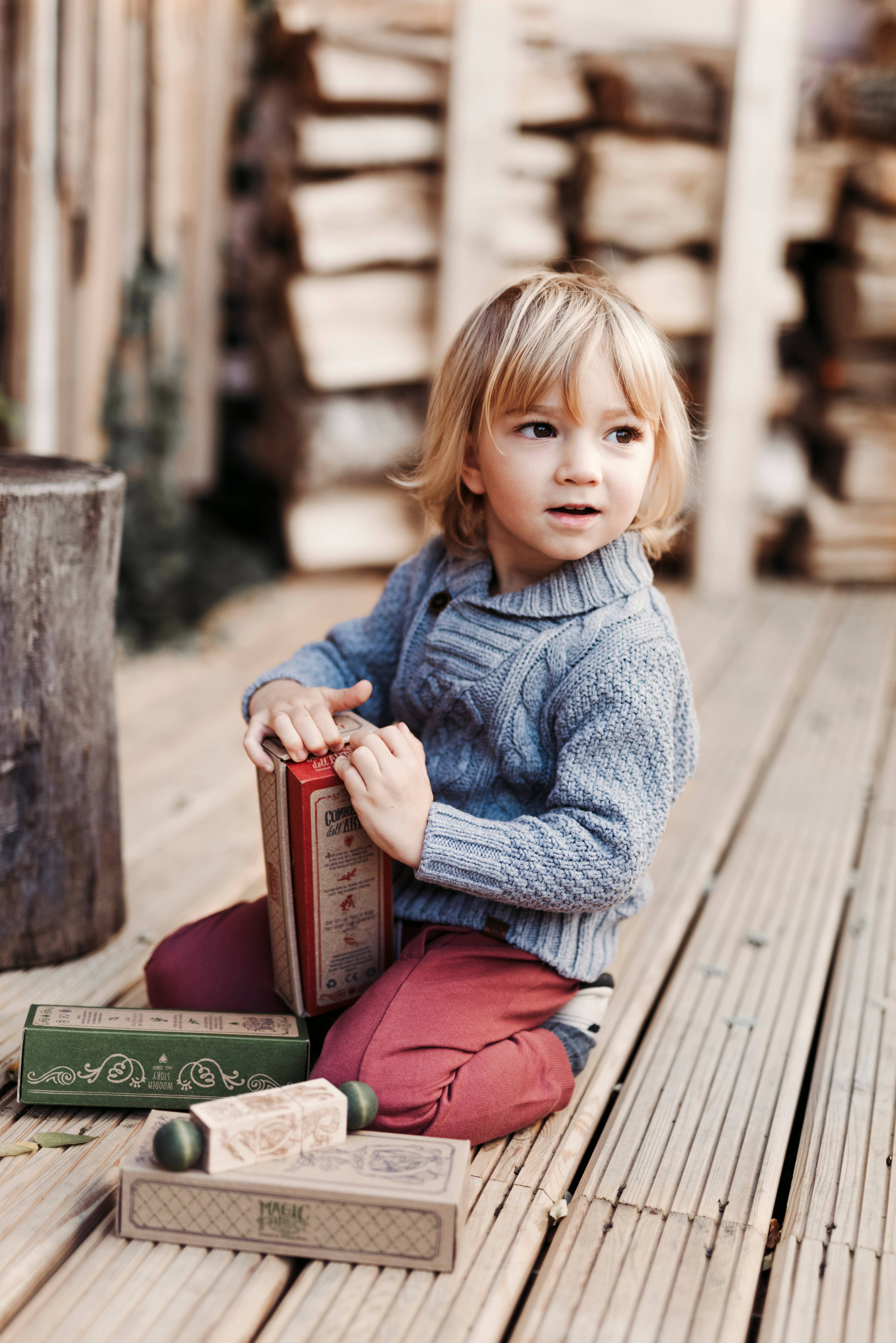 Wooden Story Sp. z o.o. - Wholesale Houten speelgoed - Kinderen - Draai de blokken - Magisch bos - groen9