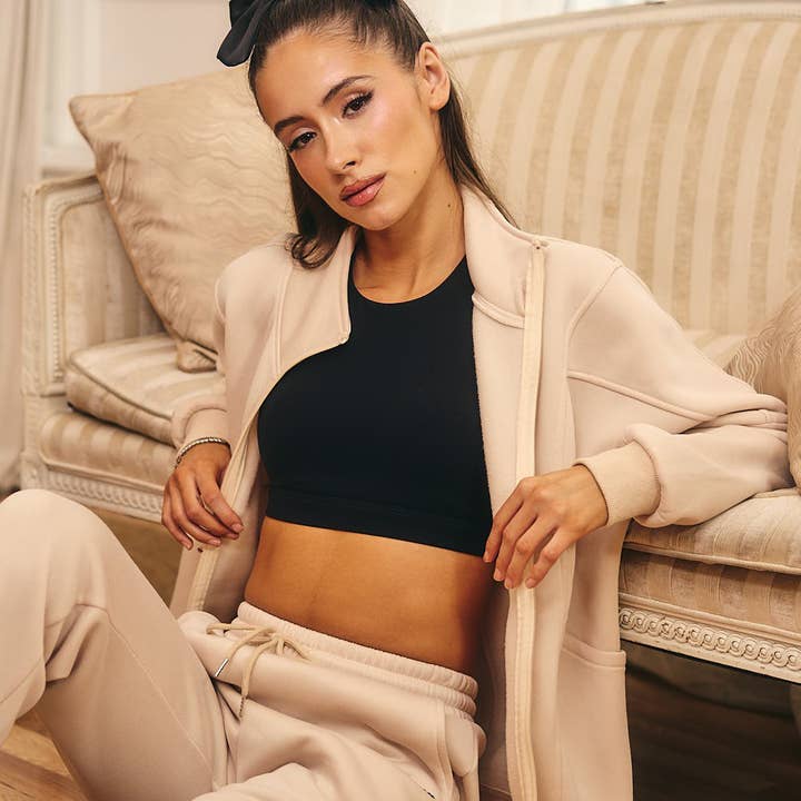 Fleece Oversized Full Zip Sweatshirt with Pockets for wholesale by Vespr