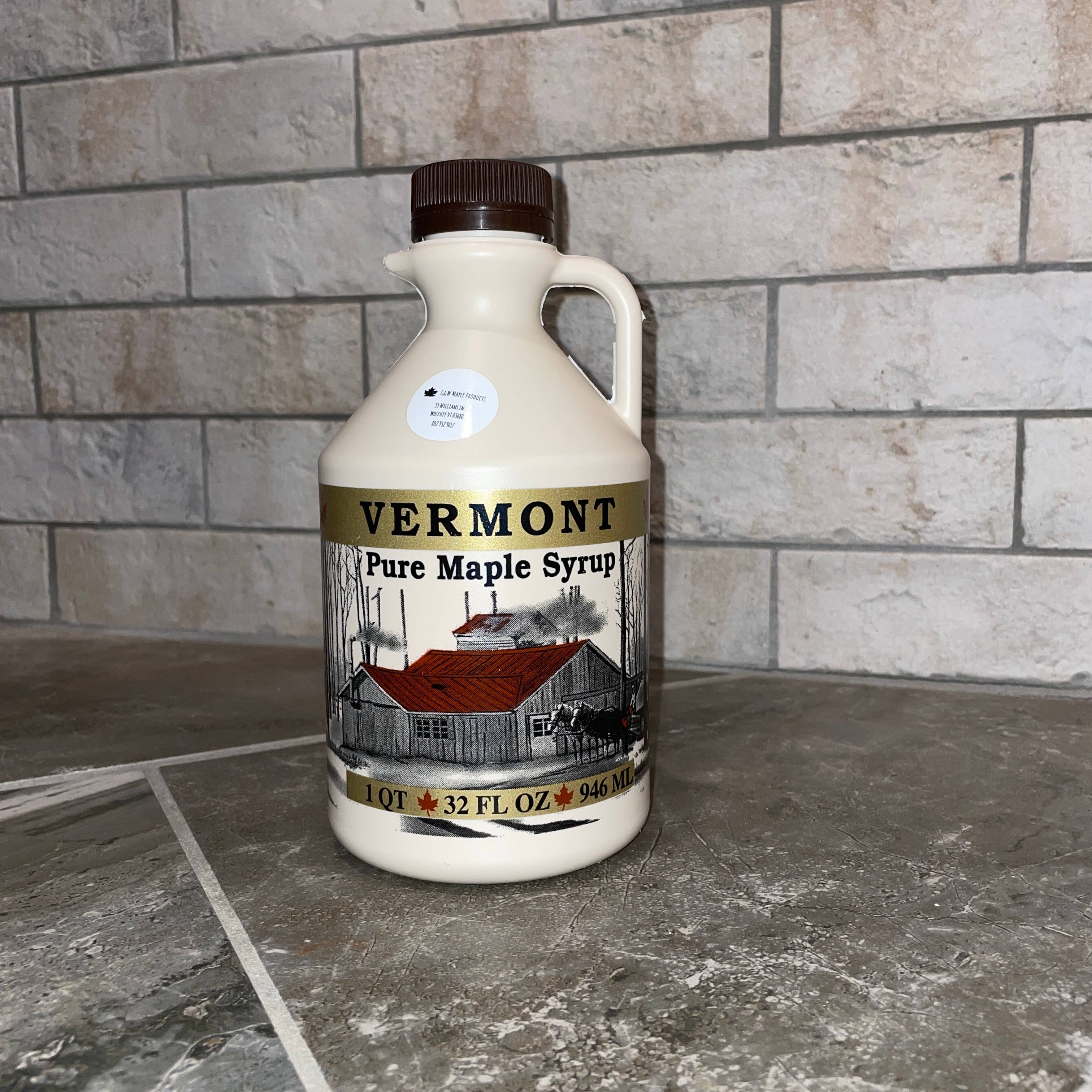 G&W Maple Products - Vente Sirops d'érable - Sirop d'érable pur | Bouteille plastique | 1 quart1