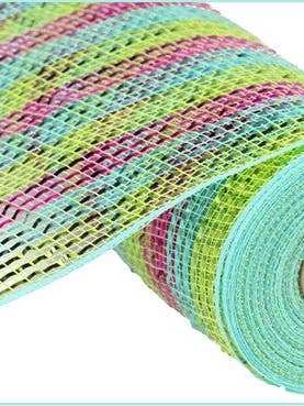10.5"X10yd Wide Foil Mesh -green/pink/yellow-ry8017c8 for wholesale by General Wholesale Inc