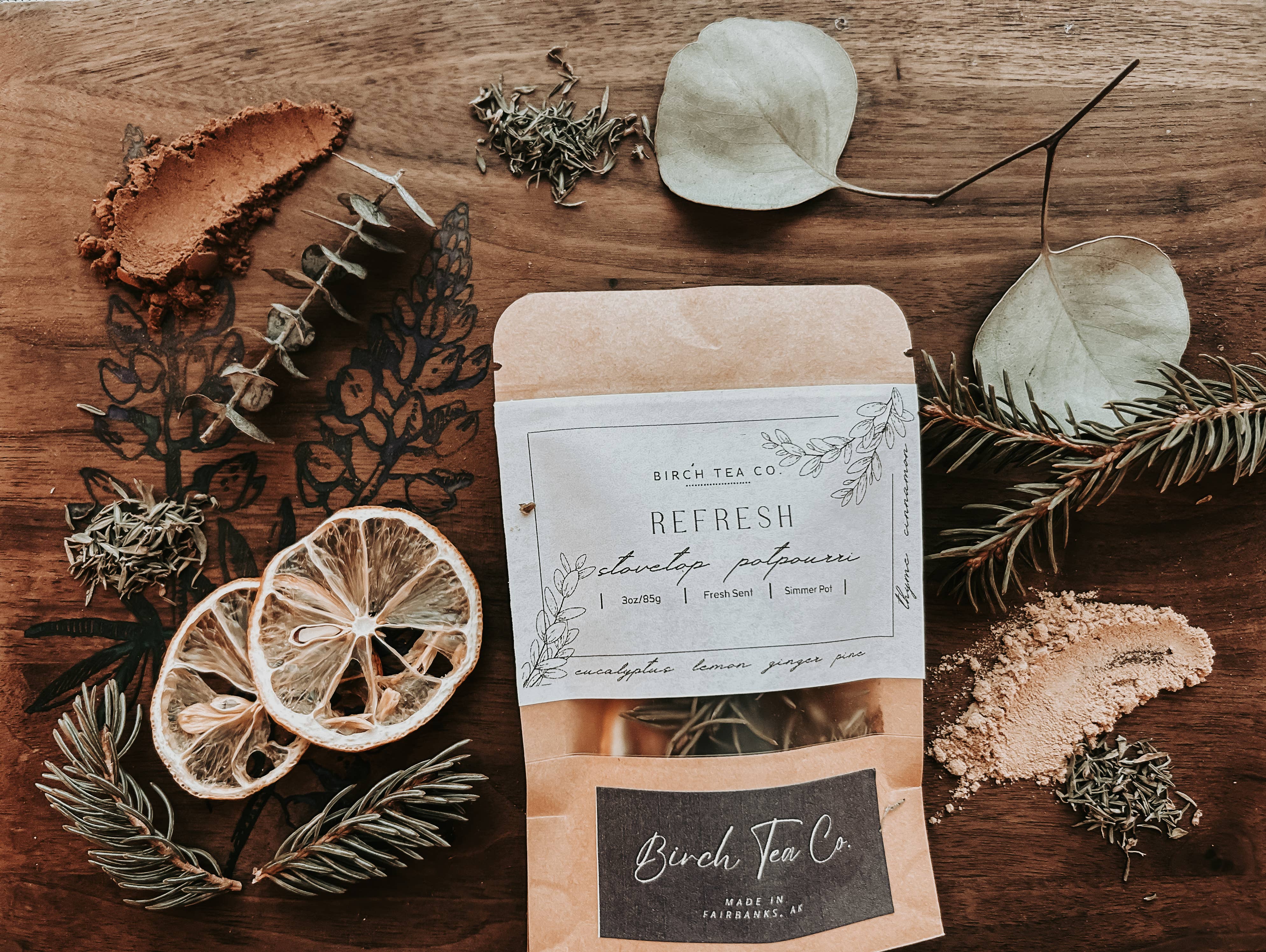 Birch Tea Co. - Wholesale Potpourri - Refresh Potpourri Stovetop Kit nostalgic home fragrance8