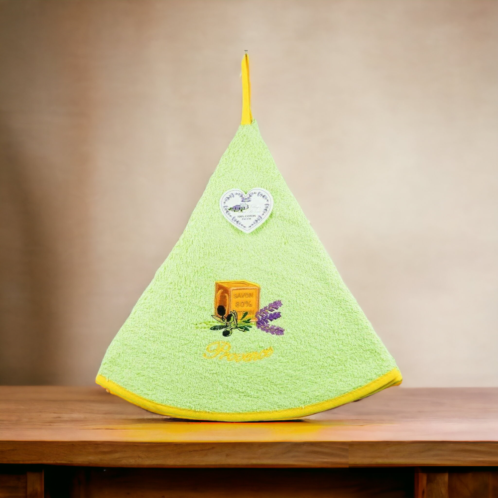 Villages de Provence - Wholesale Hand Towel - Embroidered Marseille soap hand towel 65 cm6