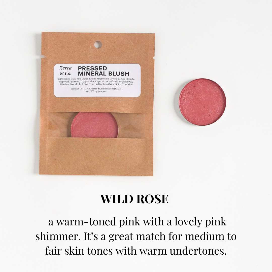 Zerra & Co. - Vente Blush/fards à joues - Fard à joues minéral pressé - Recharge | Pochette de recharge compostable2