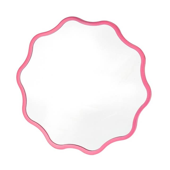 Schminkspiegel - Rund - Rosa - 25x1x25cm für den Großhandel von Housevitamin bv