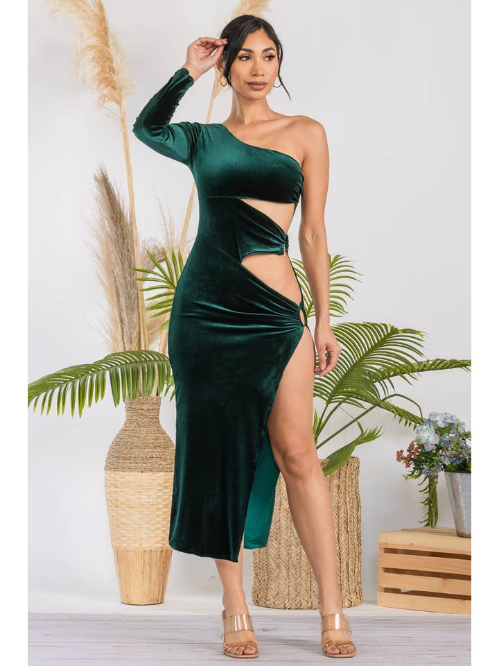 H&H Fashion Inc. - Wholesale Dress - Women's - D30868 - One Shoulder Side Cut Out Dress6