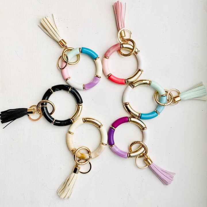 Tiny Gift Society - Wholesale Keychain Bracelet - Tube Bracelet Bangle Keychain | Bamboo Wristlet Key Ring1