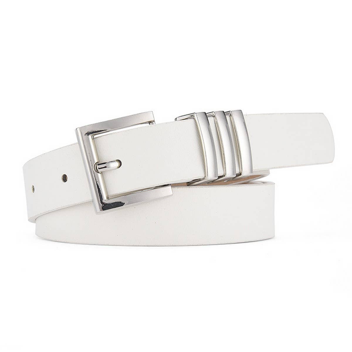 ACCITY - Wholesale Belt - Women's - MATTE KOREAN-STYLE METAL SQUARE BUCKLE BELT_CWASC05805