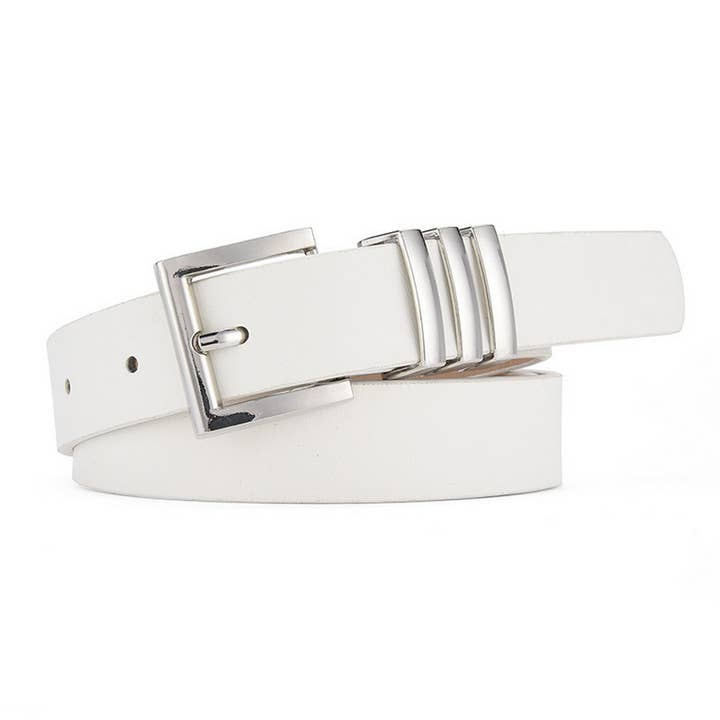 ACCITY - Wholesale Belt - Women's - MATTE KOREAN-STYLE METAL SQUARE BUCKLE BELT_CWASC05805