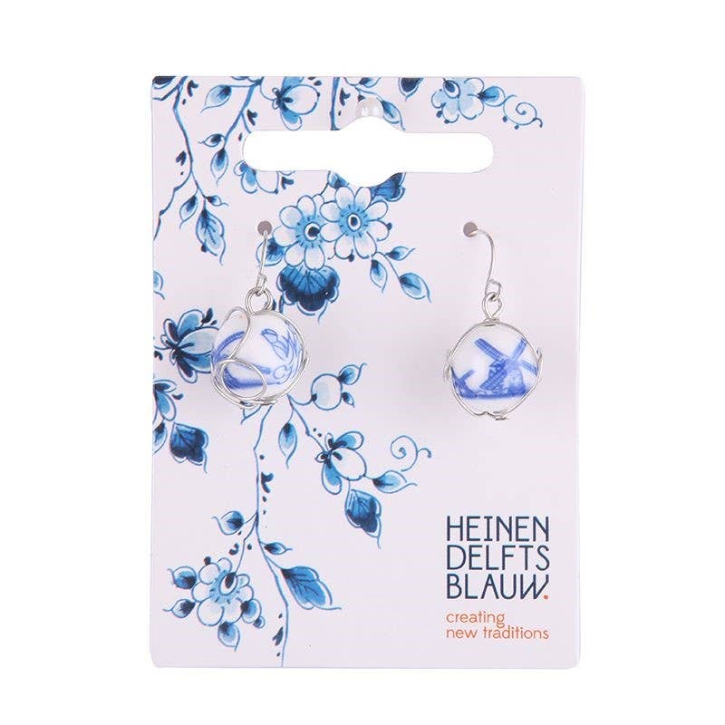 Heinen Delfts Blauw - Venta al por mayor Pendientes colgantes - Pendientes de molino y tulipán1